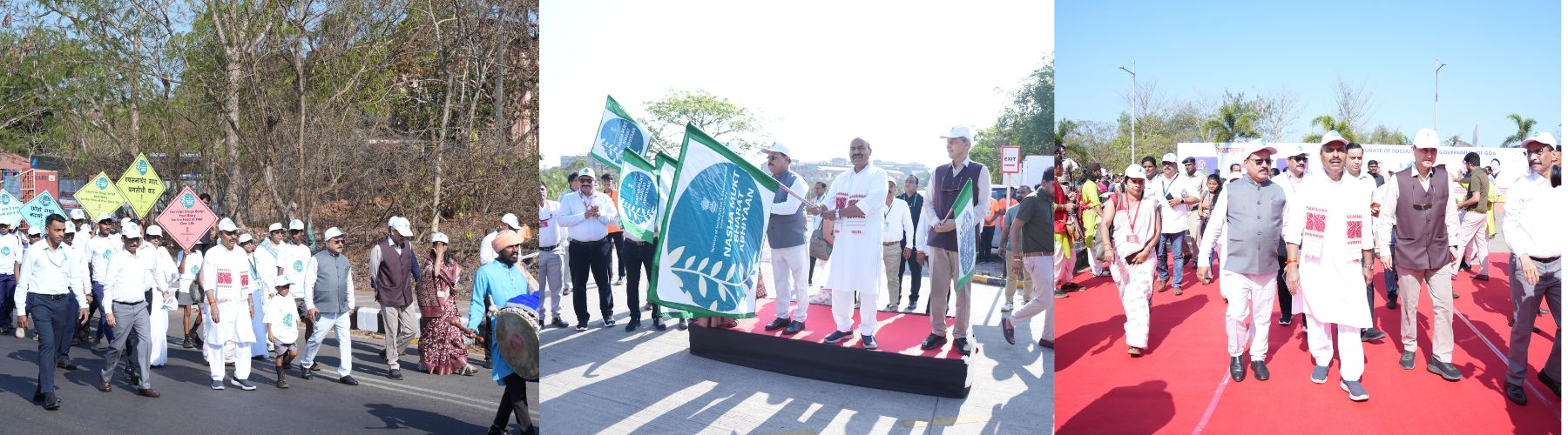 A powerful youth rally against drug abuse was organized under Nasha Mukt Bharat Abhiyaan (NMBA) in Goa. With energetic participation from all, the event was graced by Dr. Virendra Kumar, Hon’ble Minister of Social Justice and Empowerment and Dr Pramod Sawant, Hon'ble Chief Minister of Goa, along with other dignitaries, reinforcing the message of a drug-free India.
